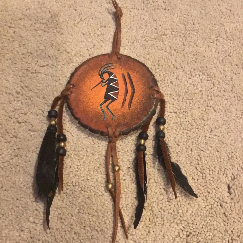 Vintage Native American Painted Kokopelli Dreamcatcher